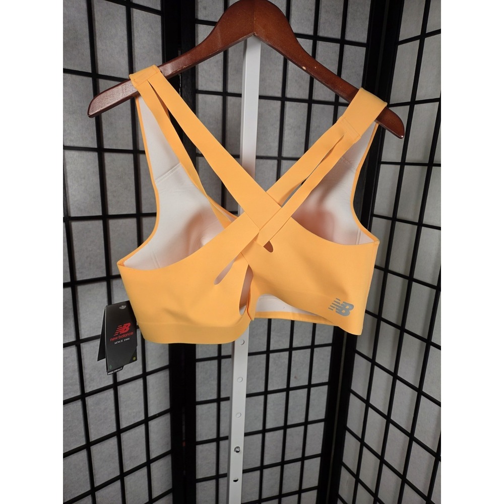 New Balance Fortiflow High Impact Orange Cross Back Sports Bra 42C Women - Picture 5 of 6